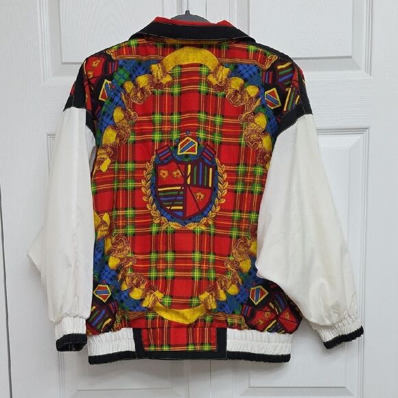 Janeve Vintage 90s Plaid Jacket with Crest Design - Picture 9 of 9